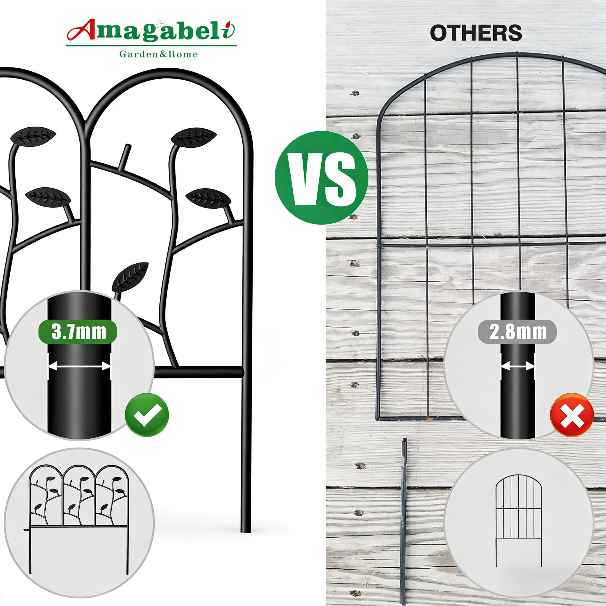 Interlocking rings of AMAGABELI garden fence for flexible configuration