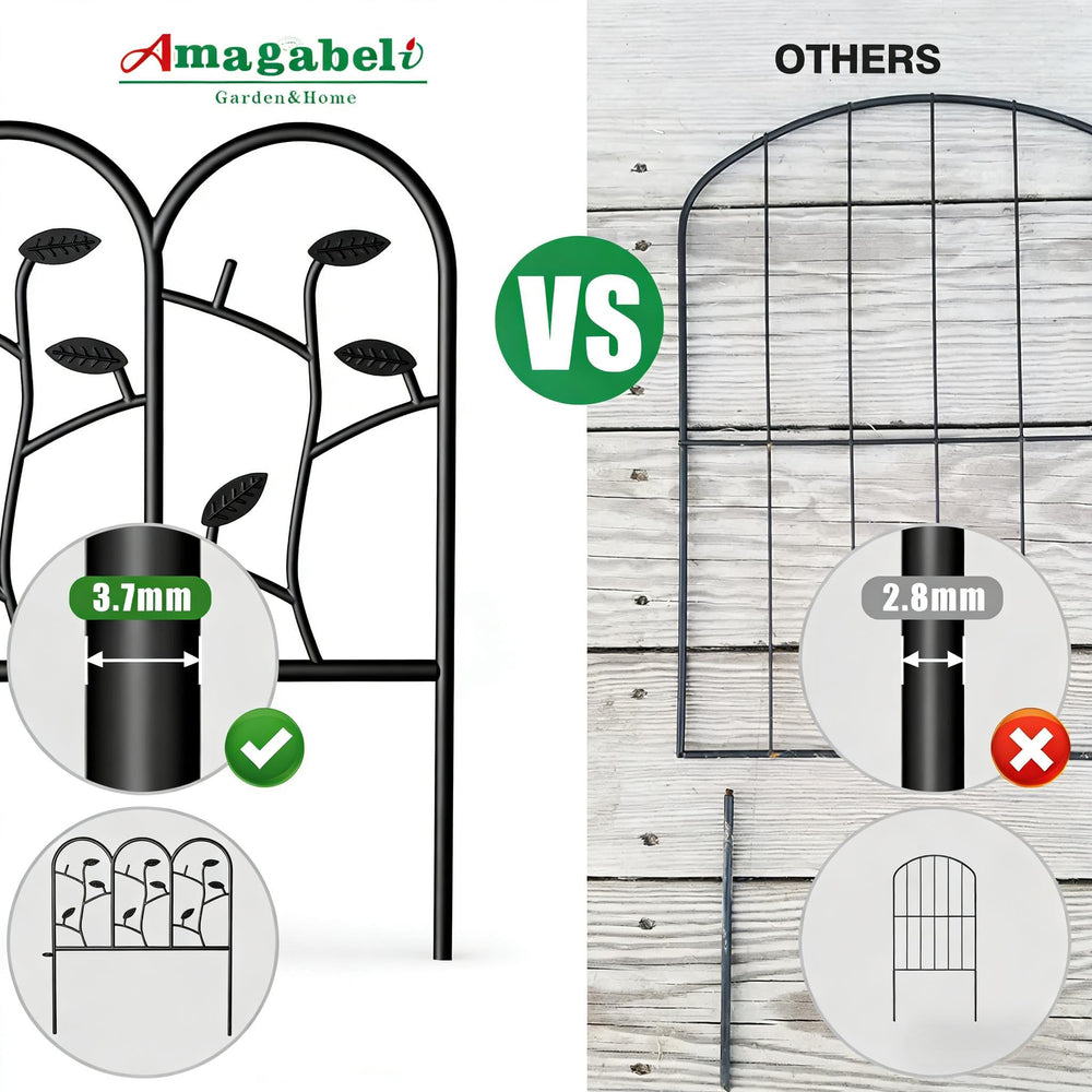Interlocking rings of AMAGABELI garden fence for flexible configuration