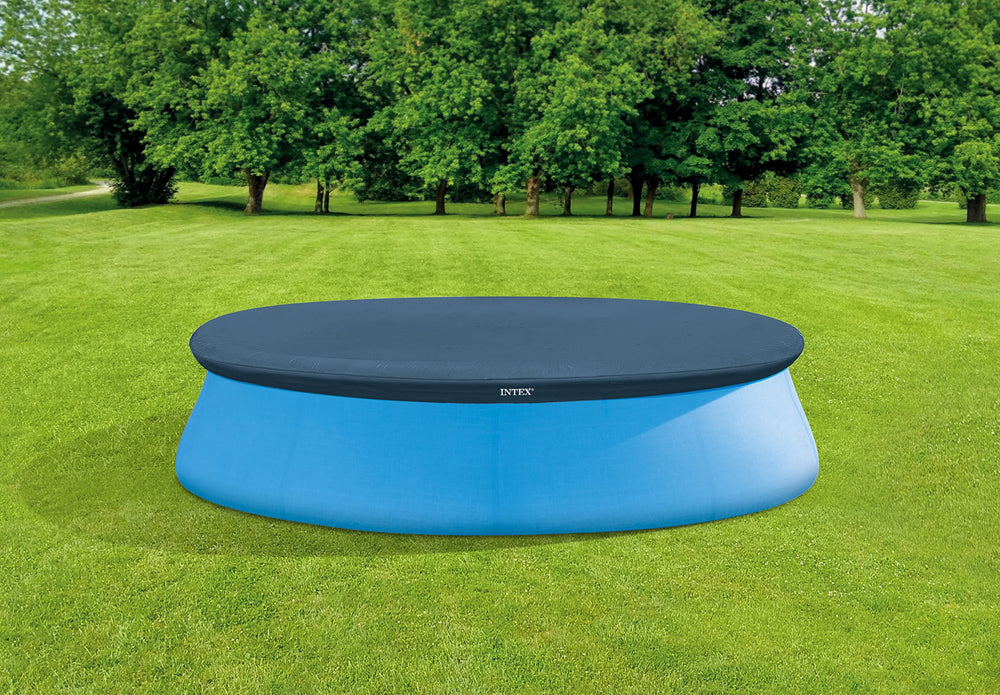 Intex 10ft Pool Cover with rope tie for secure fit