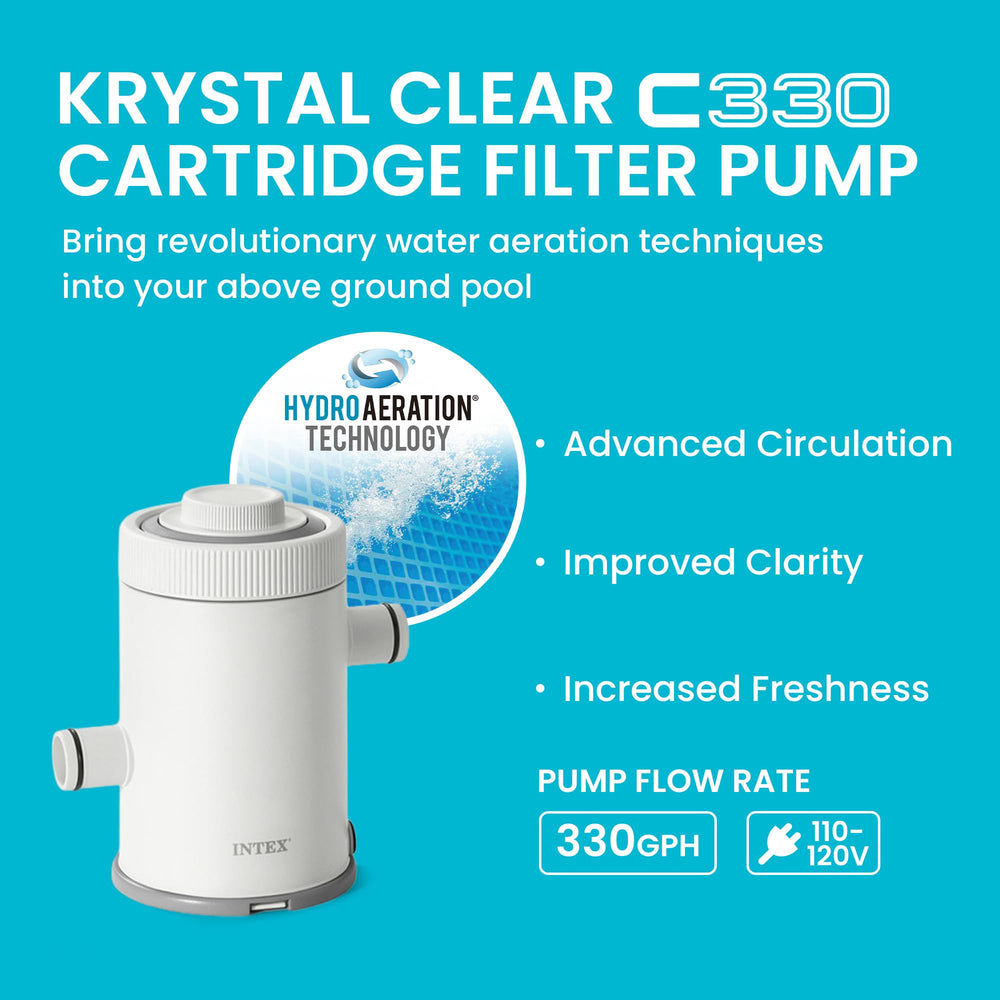 Intex C330 Cartridge Filter Pump side view showing the timer