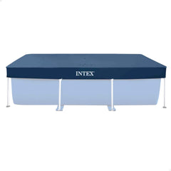 Intex Debris Weather Cover for 3m x 2m Frame Pools, Blue front view