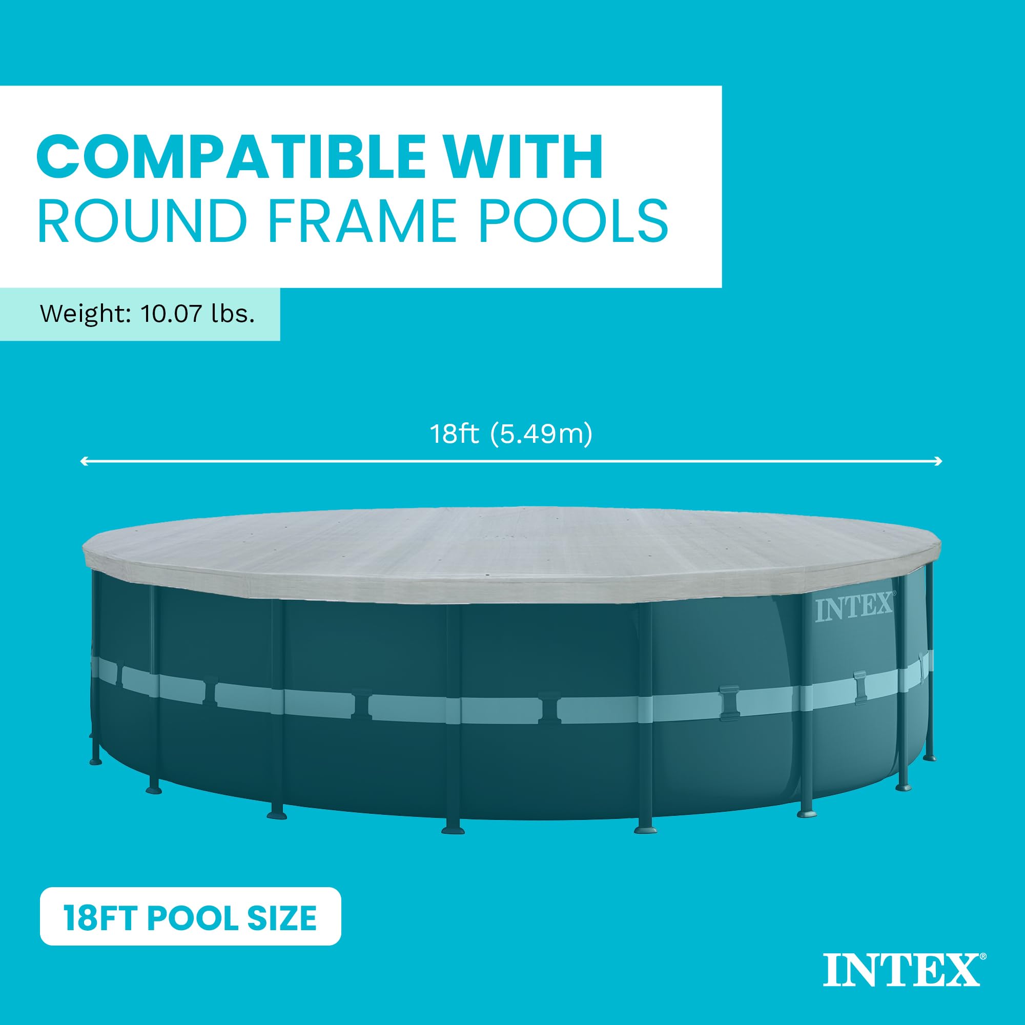 Intex Deluxe Debris Pool Cover in gray color