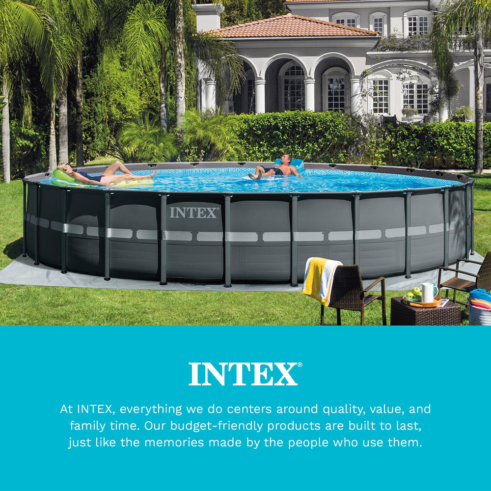 Intex Deluxe Debris Pool Cover with drain holes visible