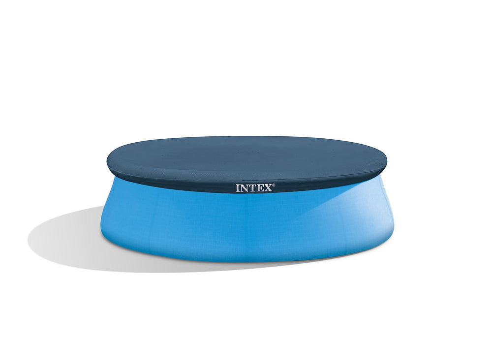 Intex Easy Set Pool Cover floating on pool water