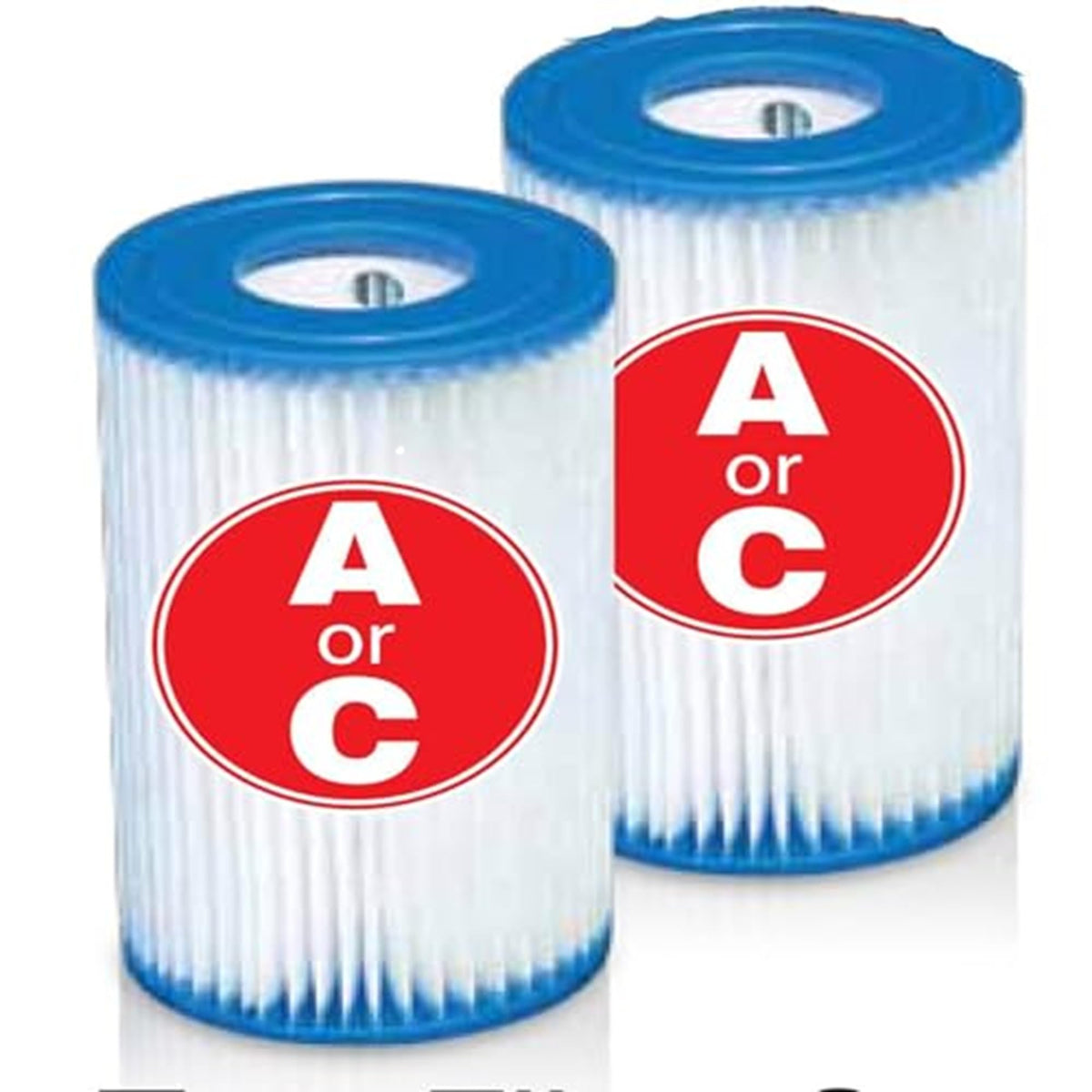Intex Easy Set Swimming Pool Filter Cartridge Twin Pack front view