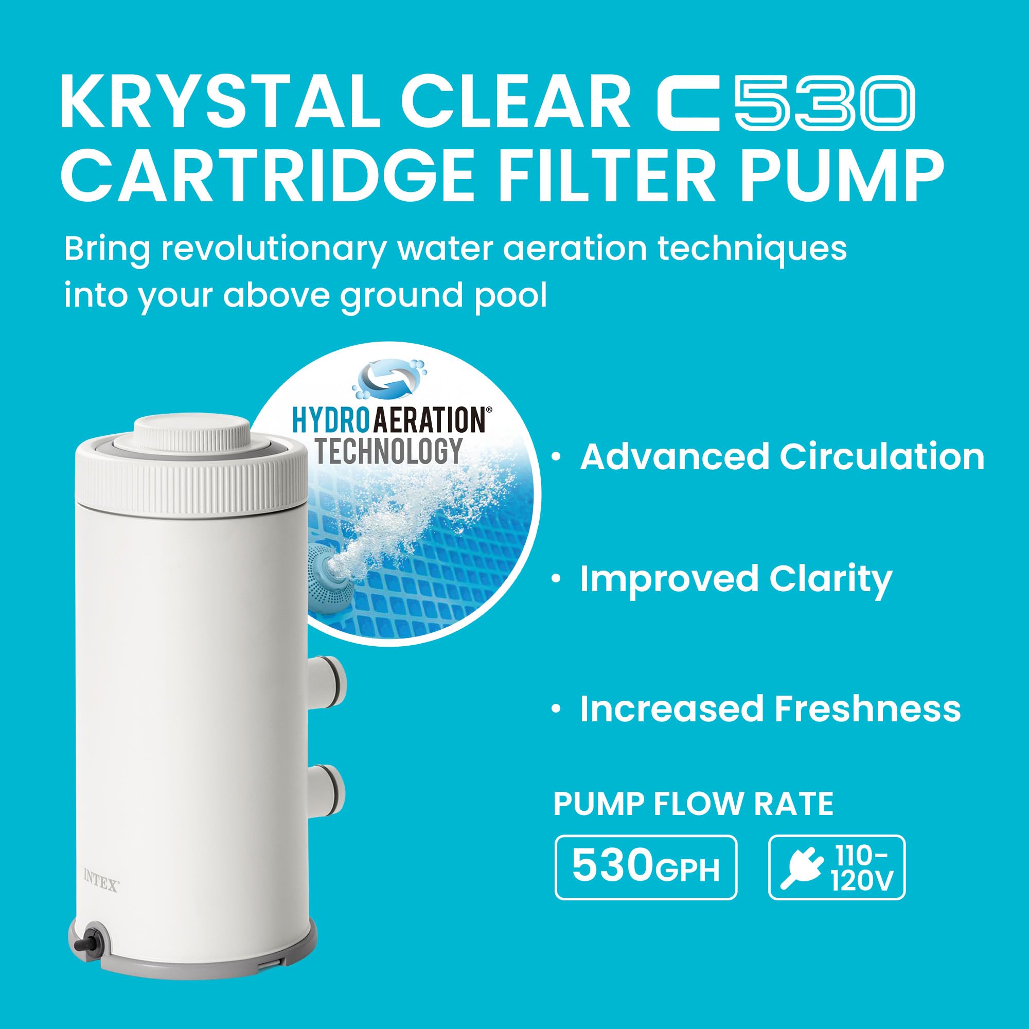 Intex filter pump with hoses attached
