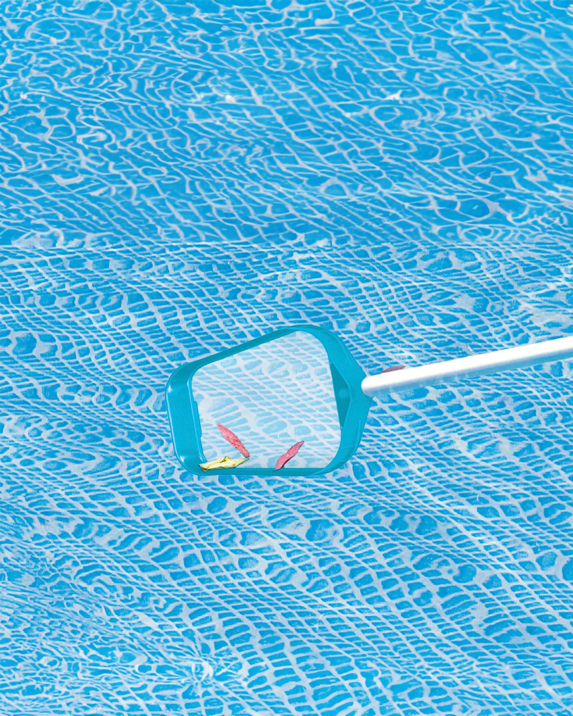 Intex Leaf Skimmer in use removing leaves from pool water