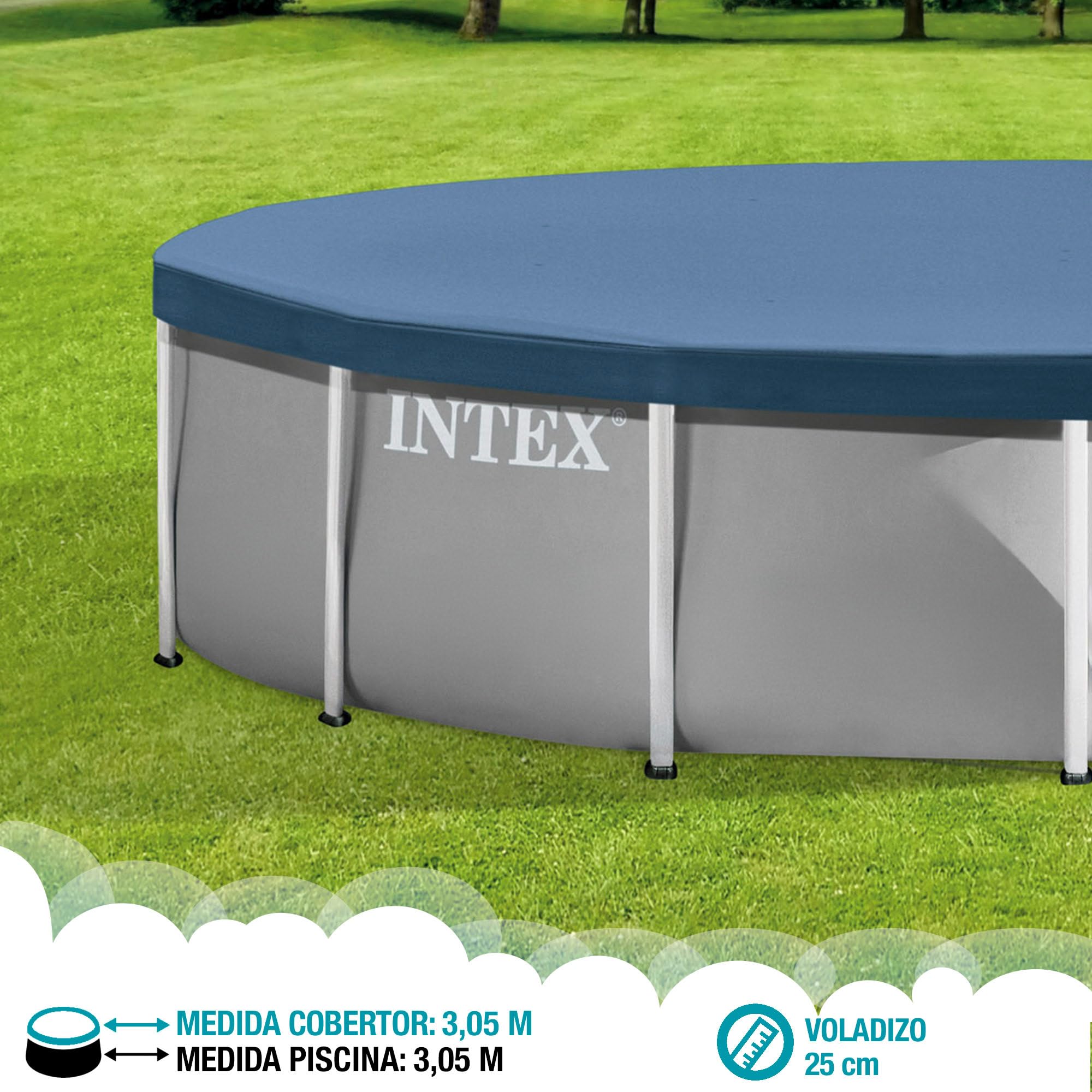 Intex Pool Cover dimensions and packaging