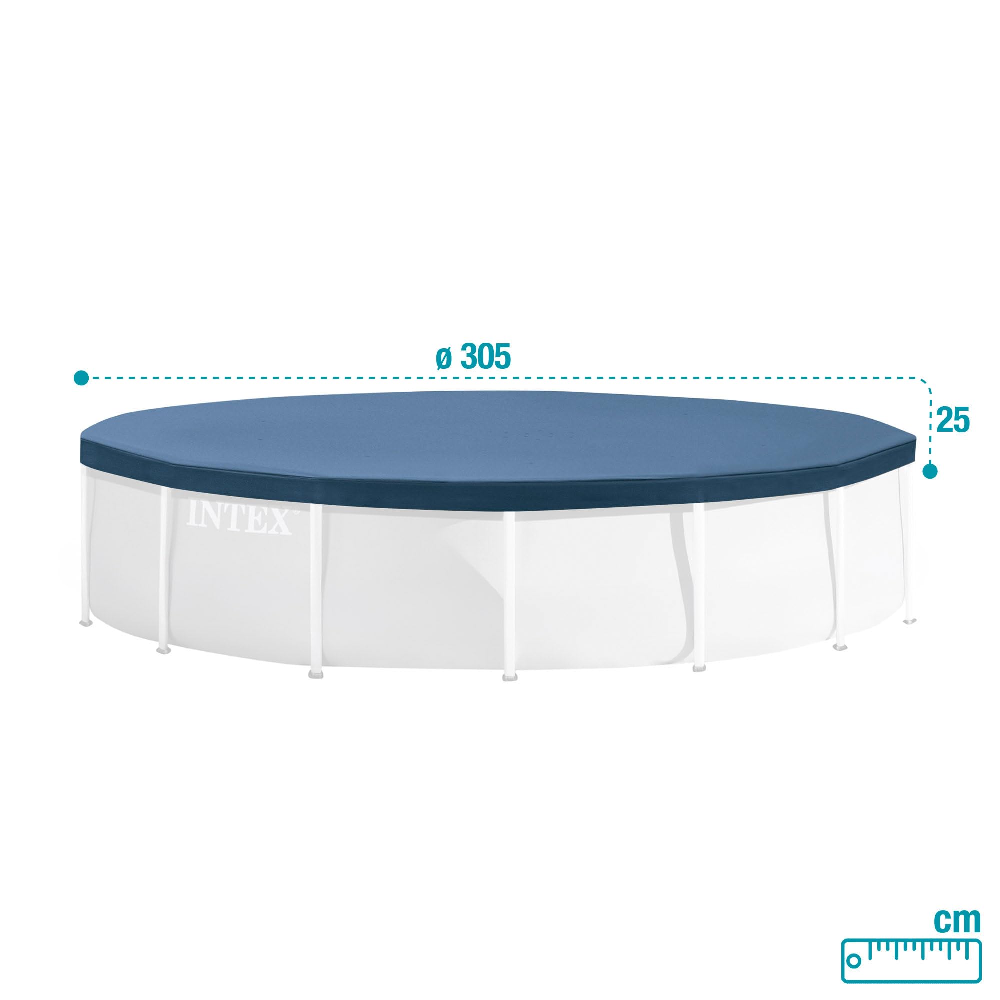 Intex Pool Cover in a garden setting