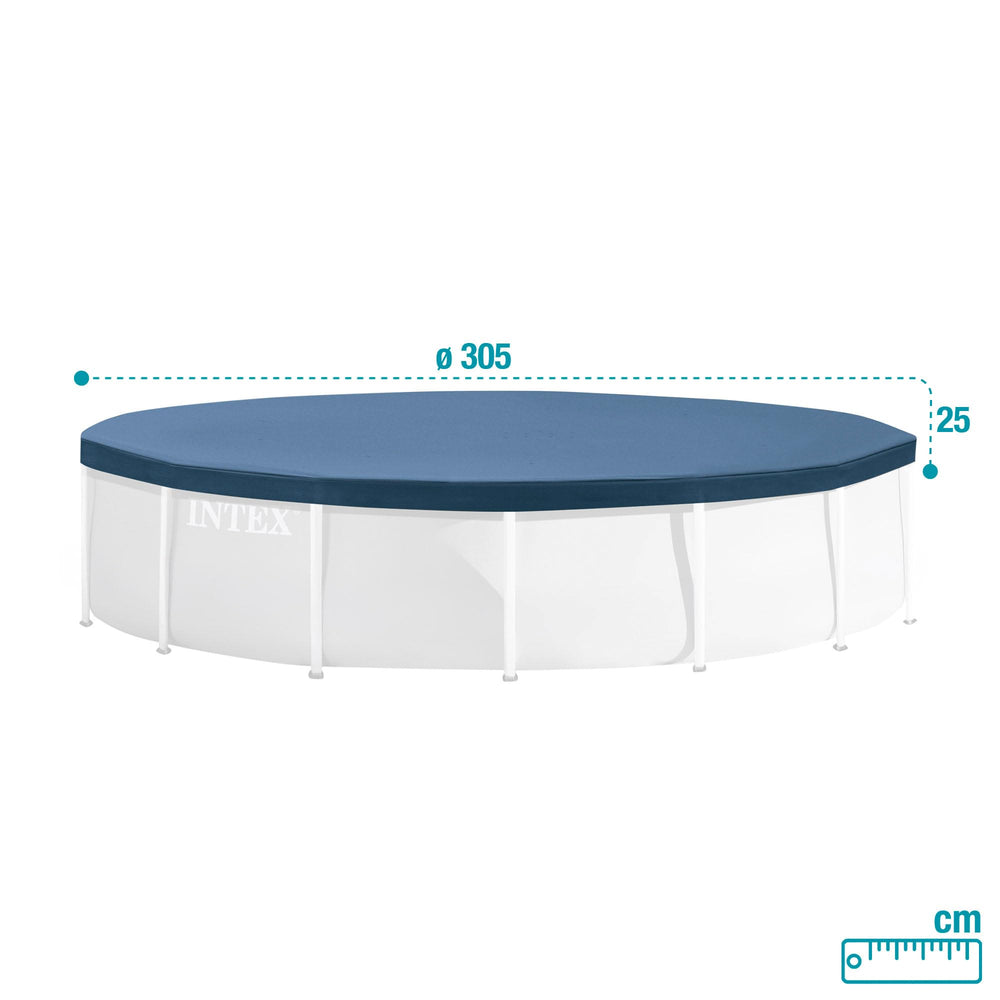 Intex Pool Cover in a garden setting