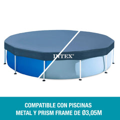 Intex Pool Cover protecting a pool from debris