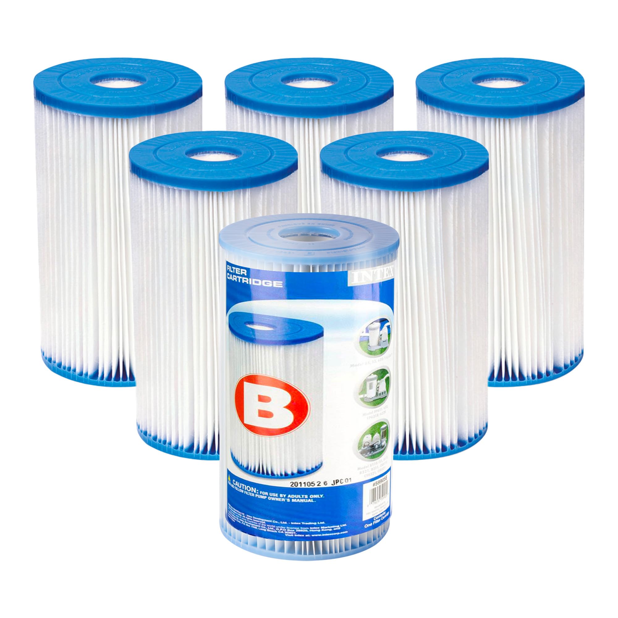 Intex Pool Filter Cartridge 6-Pack front view