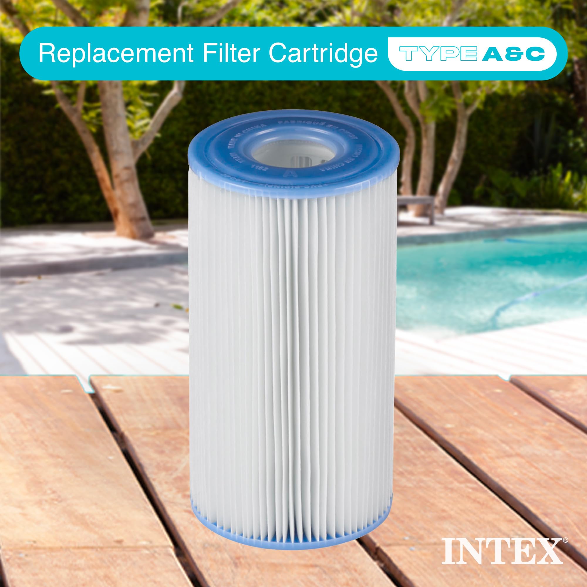 Intex Pool Filter Cartridge dimensions, 4.25 x 8 inches