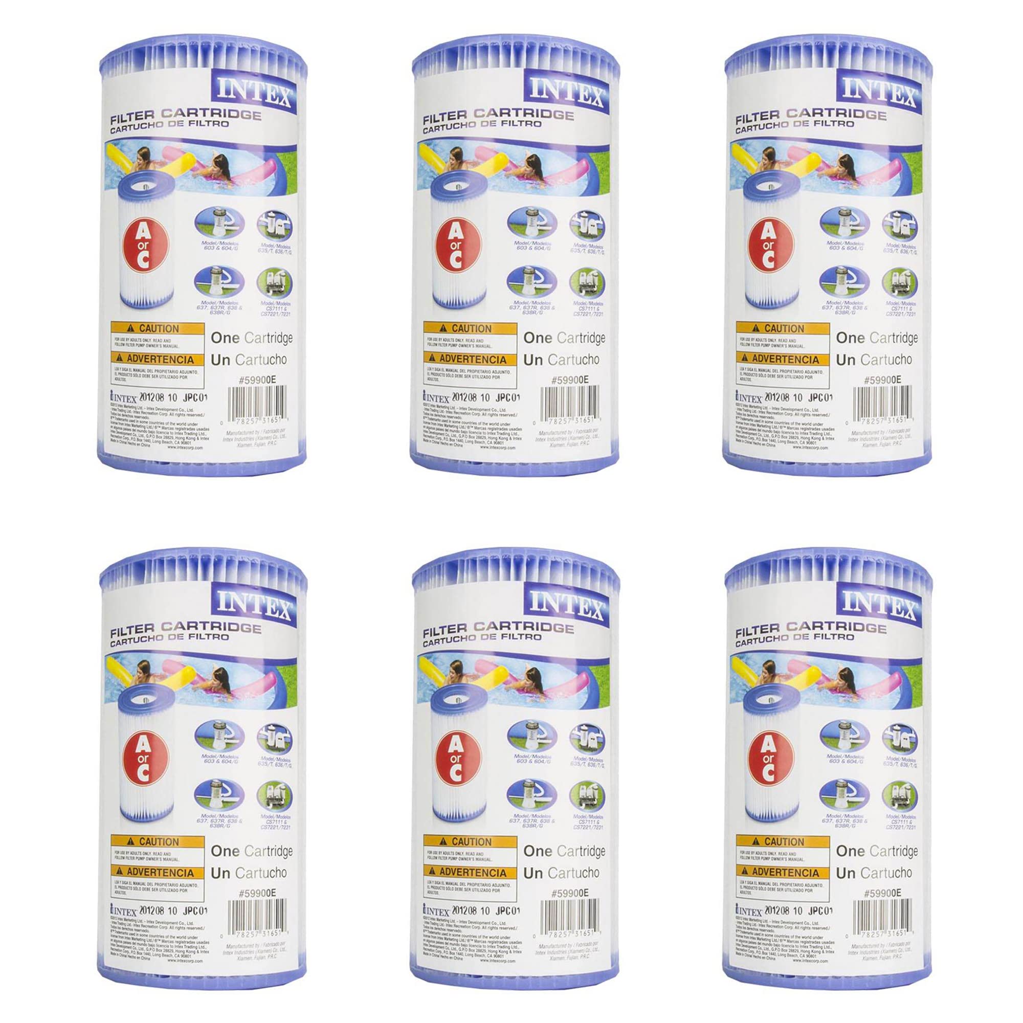 Intex Pool Filter Cartridge Pack of 6, front view