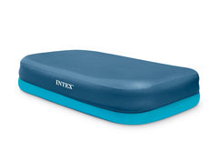Intex Rectangular Pool Cover for 103 in. x 69 in. and 120 in. x 72 in. pools, Graphite Gray