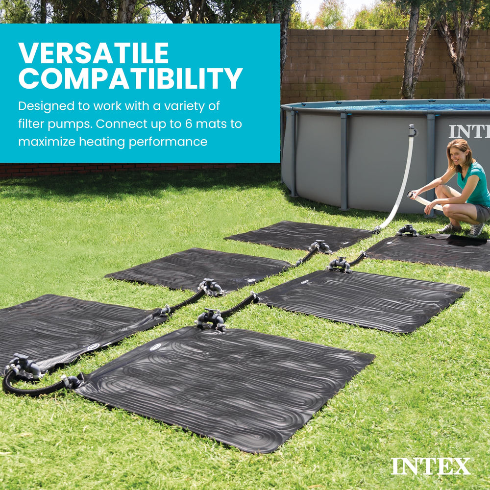 Intex Solar Pool Heater Mat showing hose attachment point