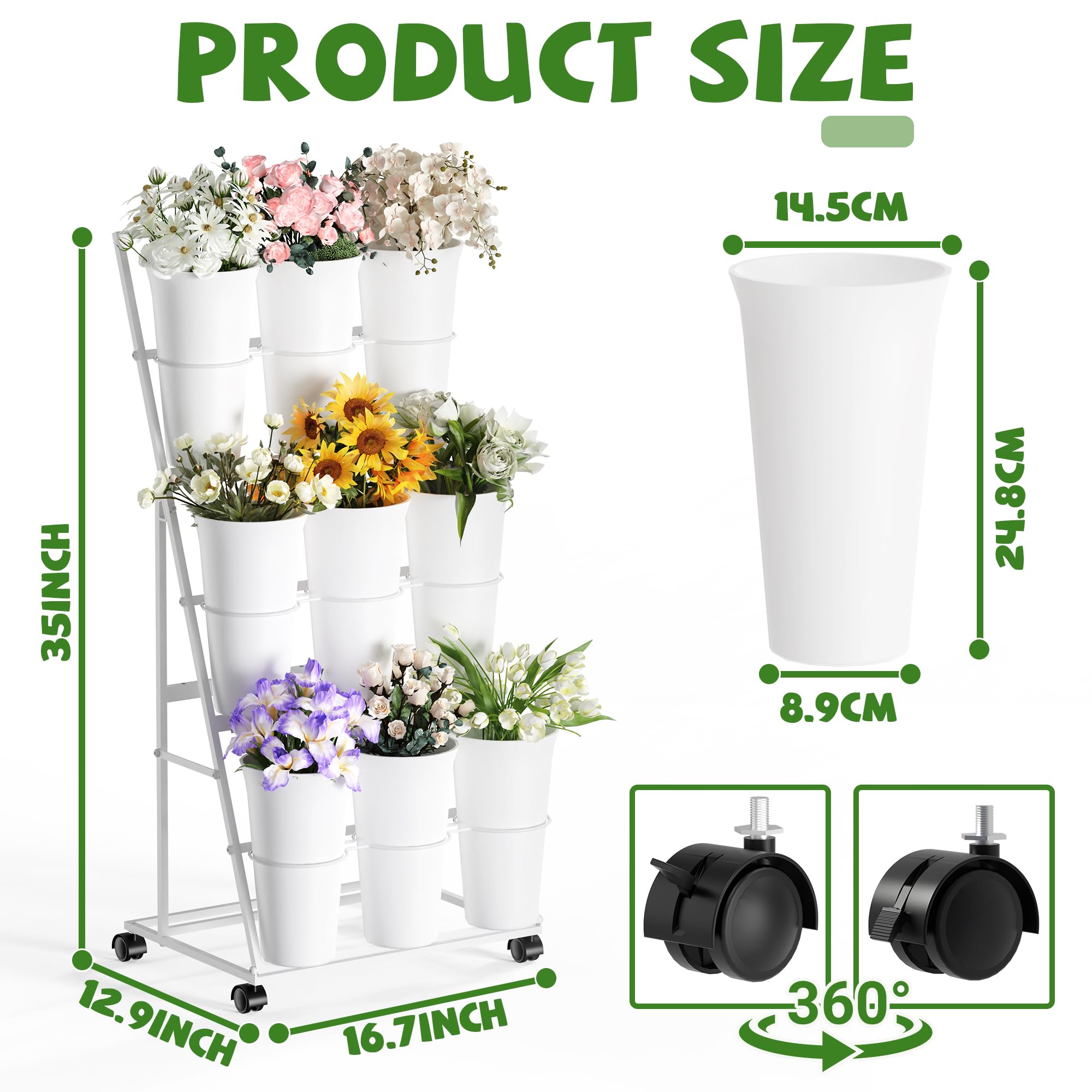 Invech Flower Display Stand from the back view