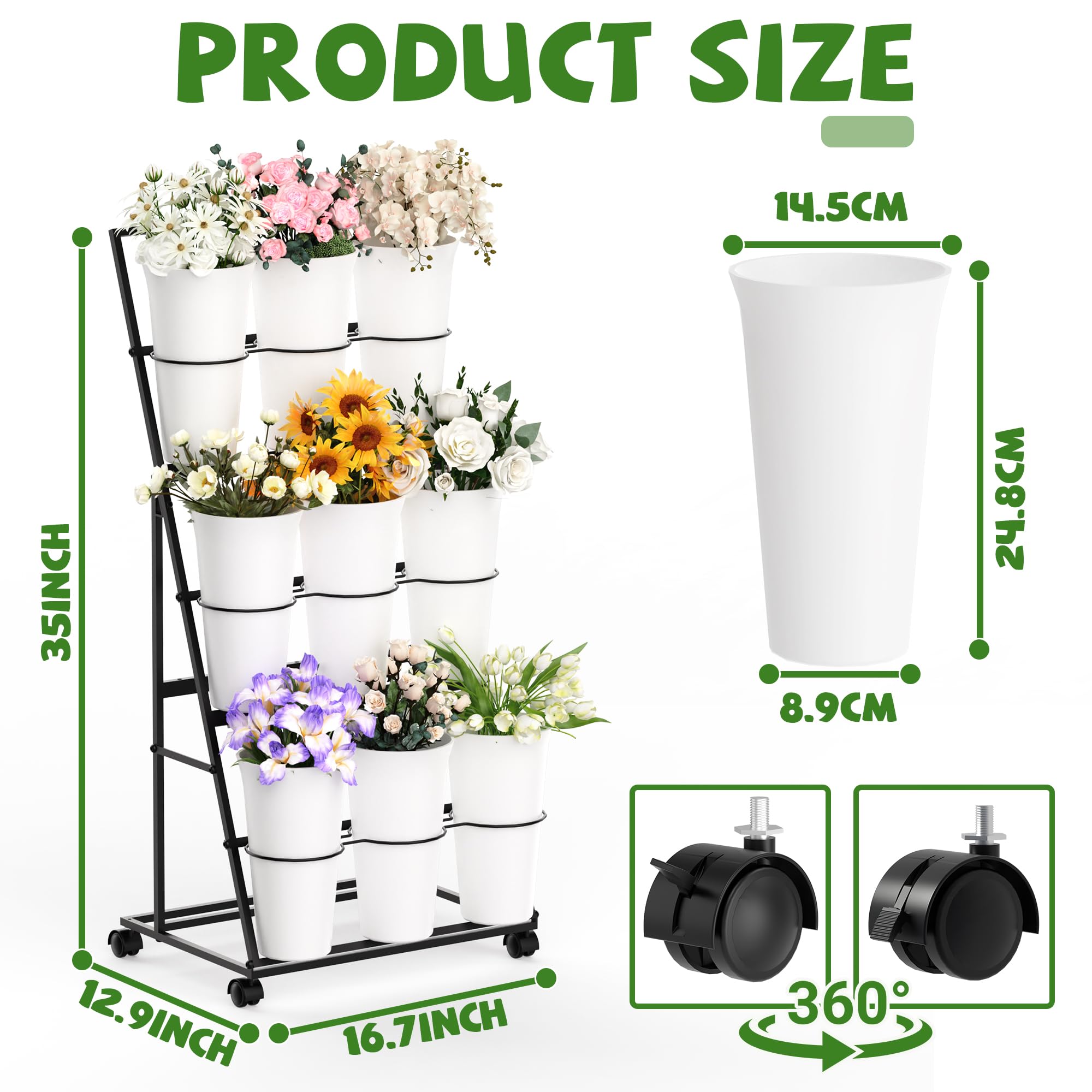 Invech Flower Display Stand showing stability and construction