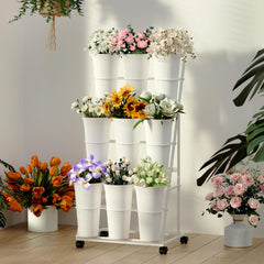 Invech Flower Display Stand side view showing metal structure