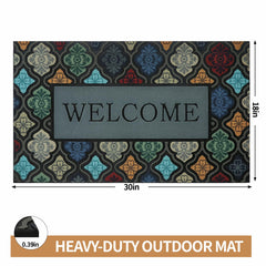 iouwy Door Mat on patio entrance with shoes on it