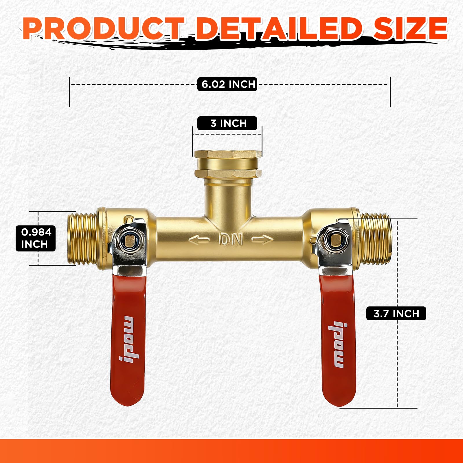 IPOW Garden Hose Splitter demonstrating water flow capabilities