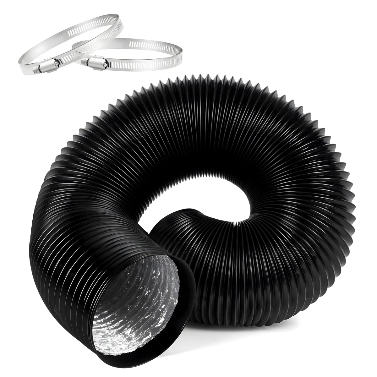 iPower 4 Inch Flexible Aluminum Ducting 16 Feet Length