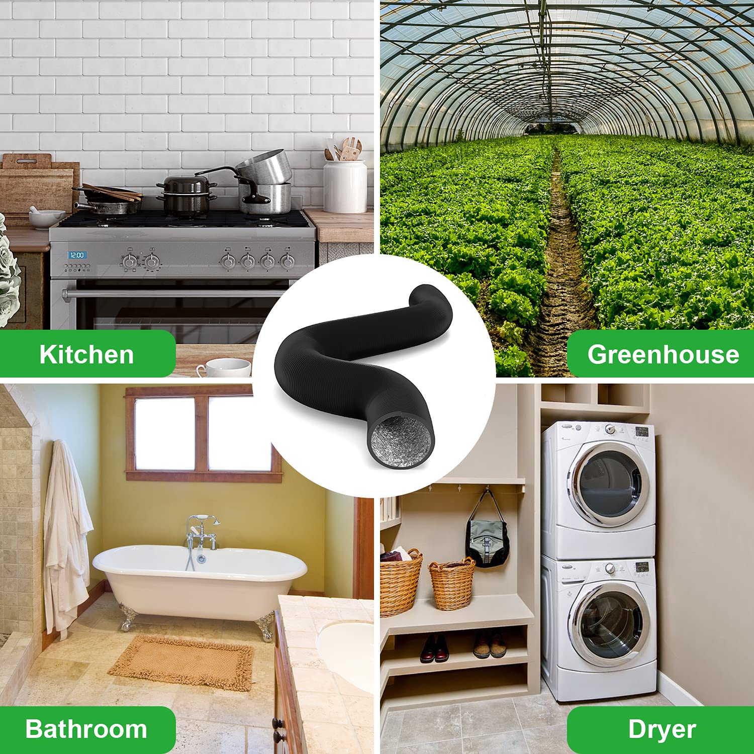 iPower ducting in a bathroom setup