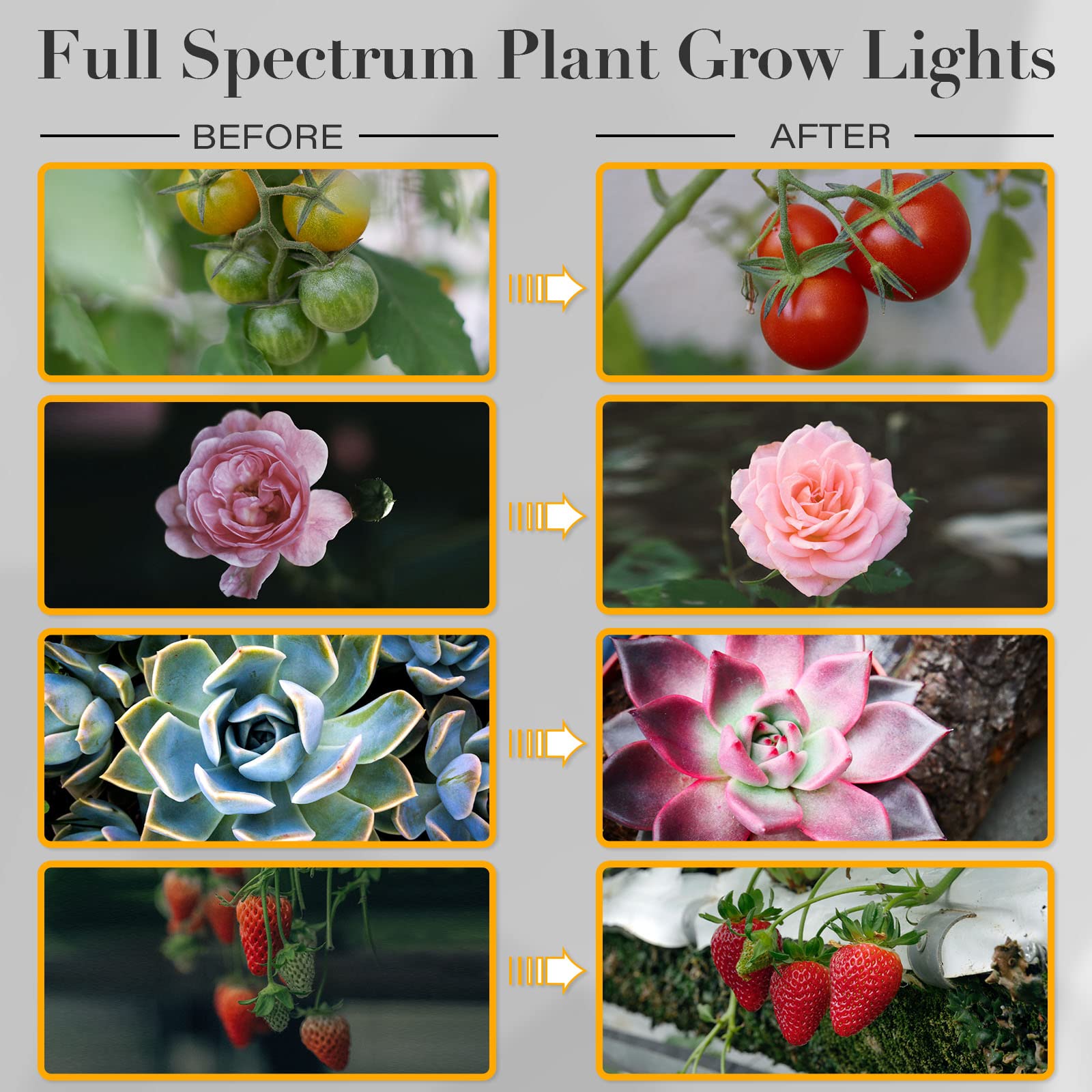iPower LED Grow Light Strips displaying brightness adjustment