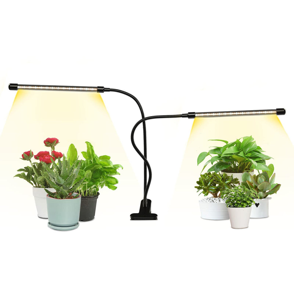 iPower LED Grow Light Strips yellow model front view with two tubes