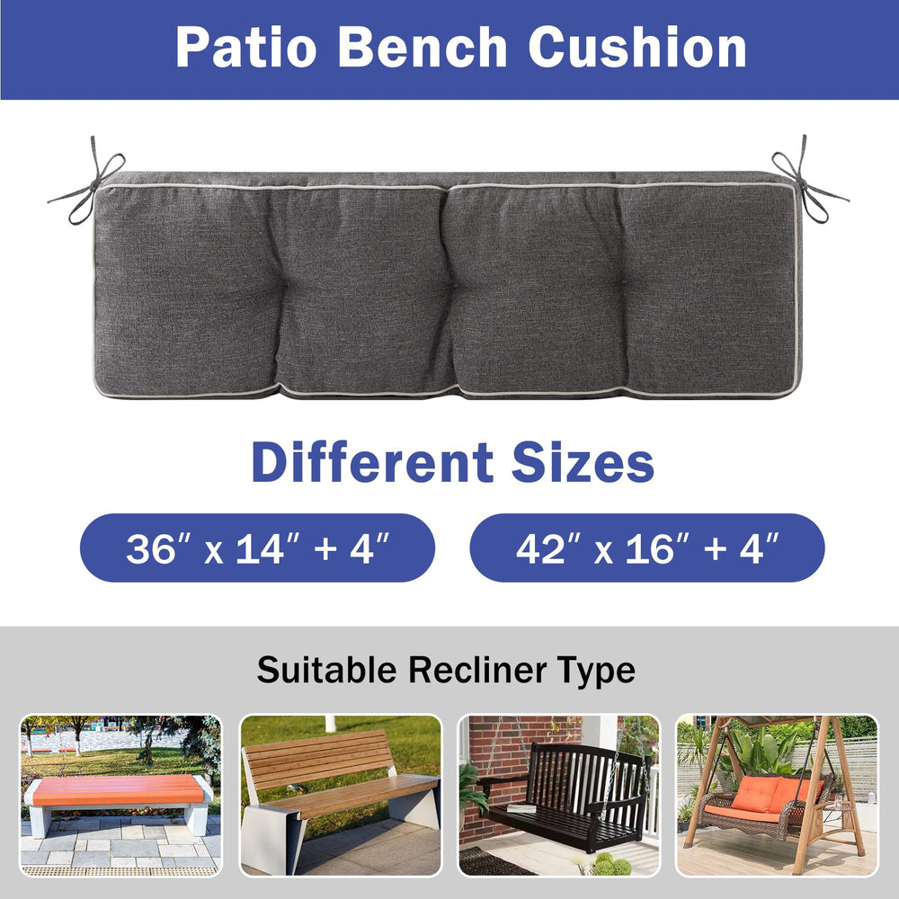 IPYNBAP Bench Cushion on a porch swing