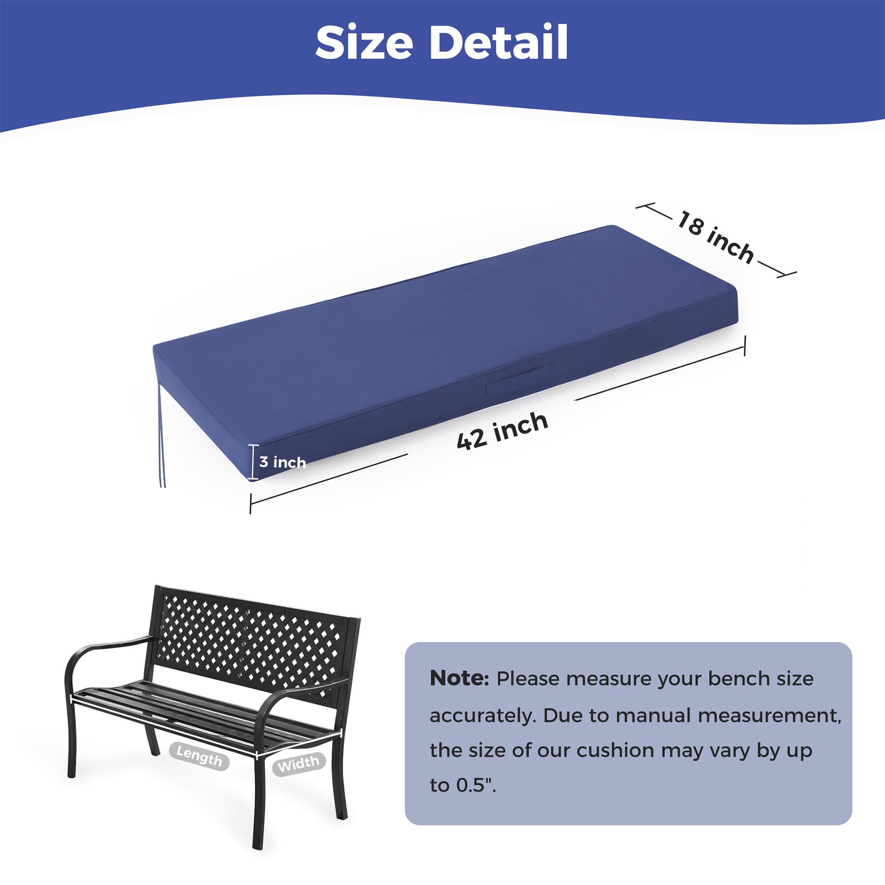 IPYNBAP Cushion demonstrating thickness and foam support