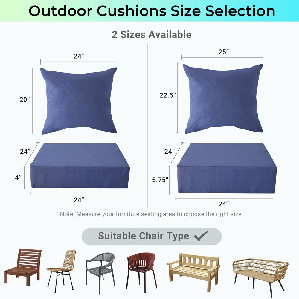IPYNBAP cushion set on patio furniture