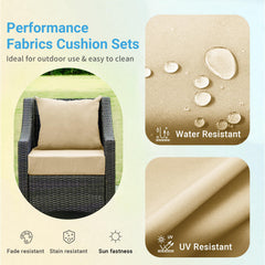 IPYNBAP outdoor back cushion 25x22.5 inch with ties
