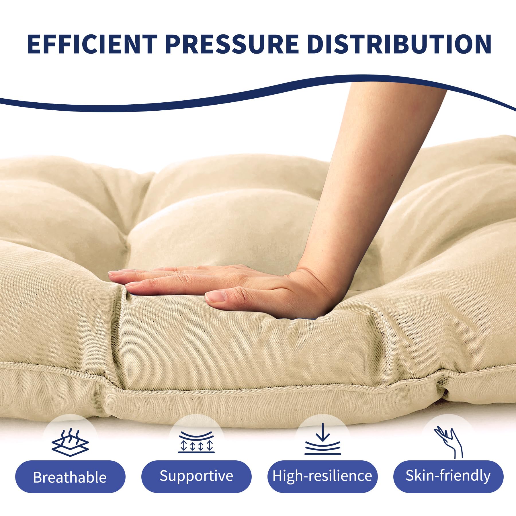 IPYNBAP Outdoor Bench Cushion beige on a garden bench