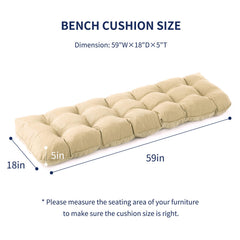 IPYNBAP Outdoor Bench Cushion beige side view