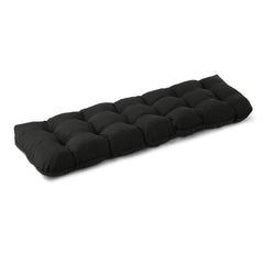 IPYNBAP Outdoor Bench Cushion front view, black, 59x18x5 inches