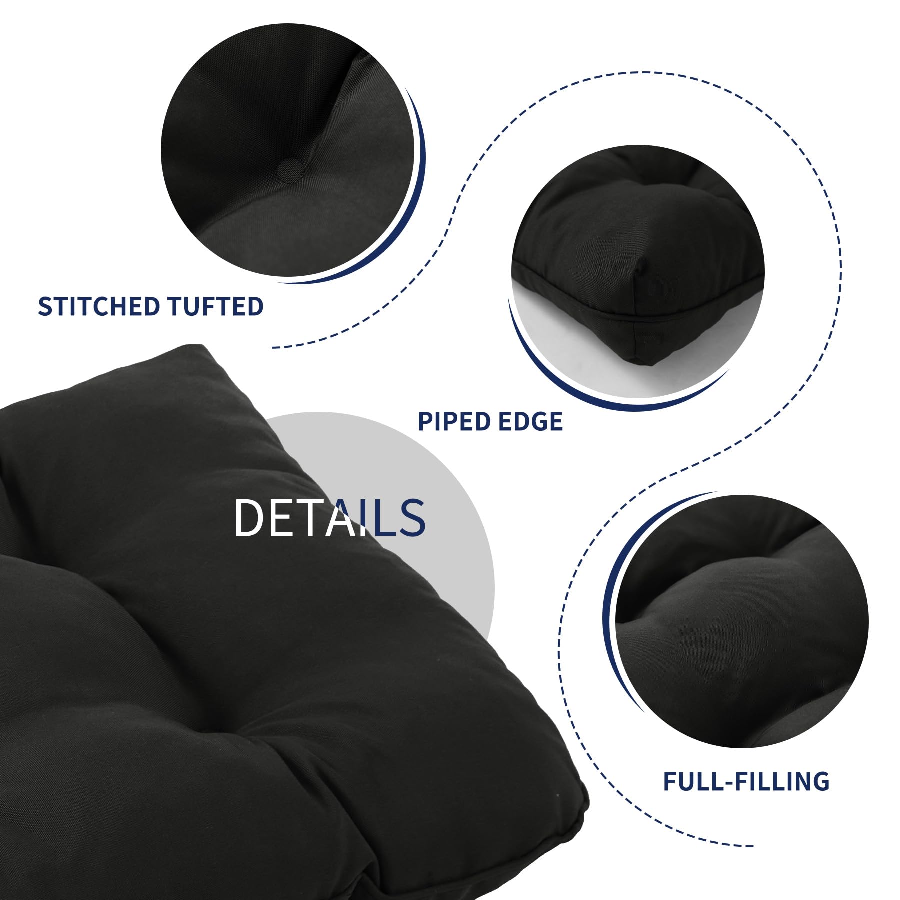 IPYNBAP Outdoor Bench Cushion in a garden setting