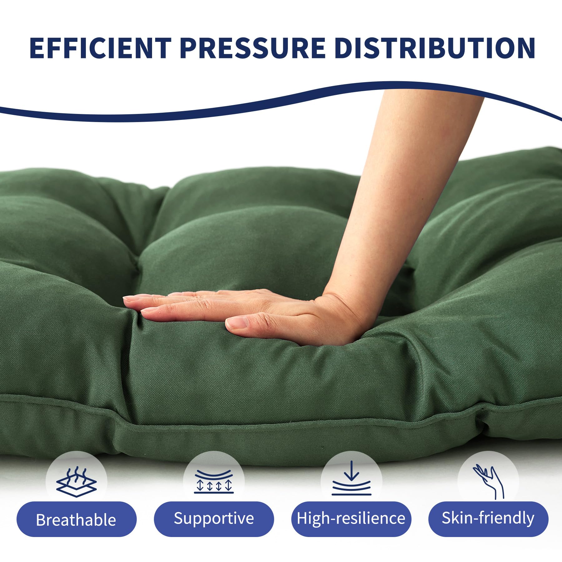 IPYNBAP Outdoor Bench Cushion in a garden setting