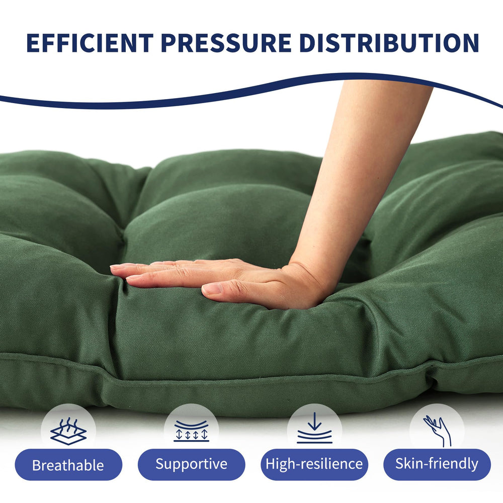 IPYNBAP Outdoor Bench Cushion in a garden setting