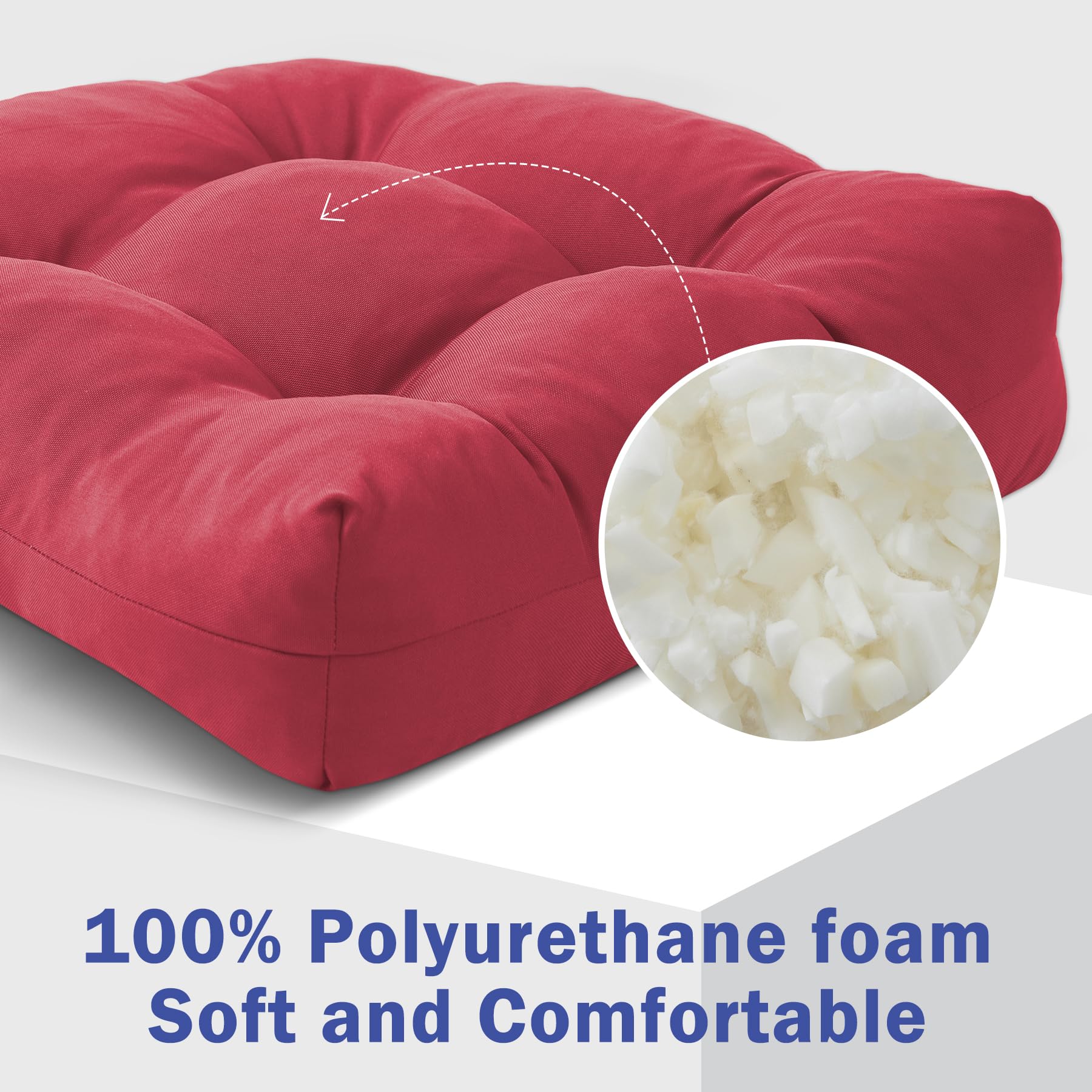 IPYNBAP Outdoor Chair Cushion with adjustable straps on side
