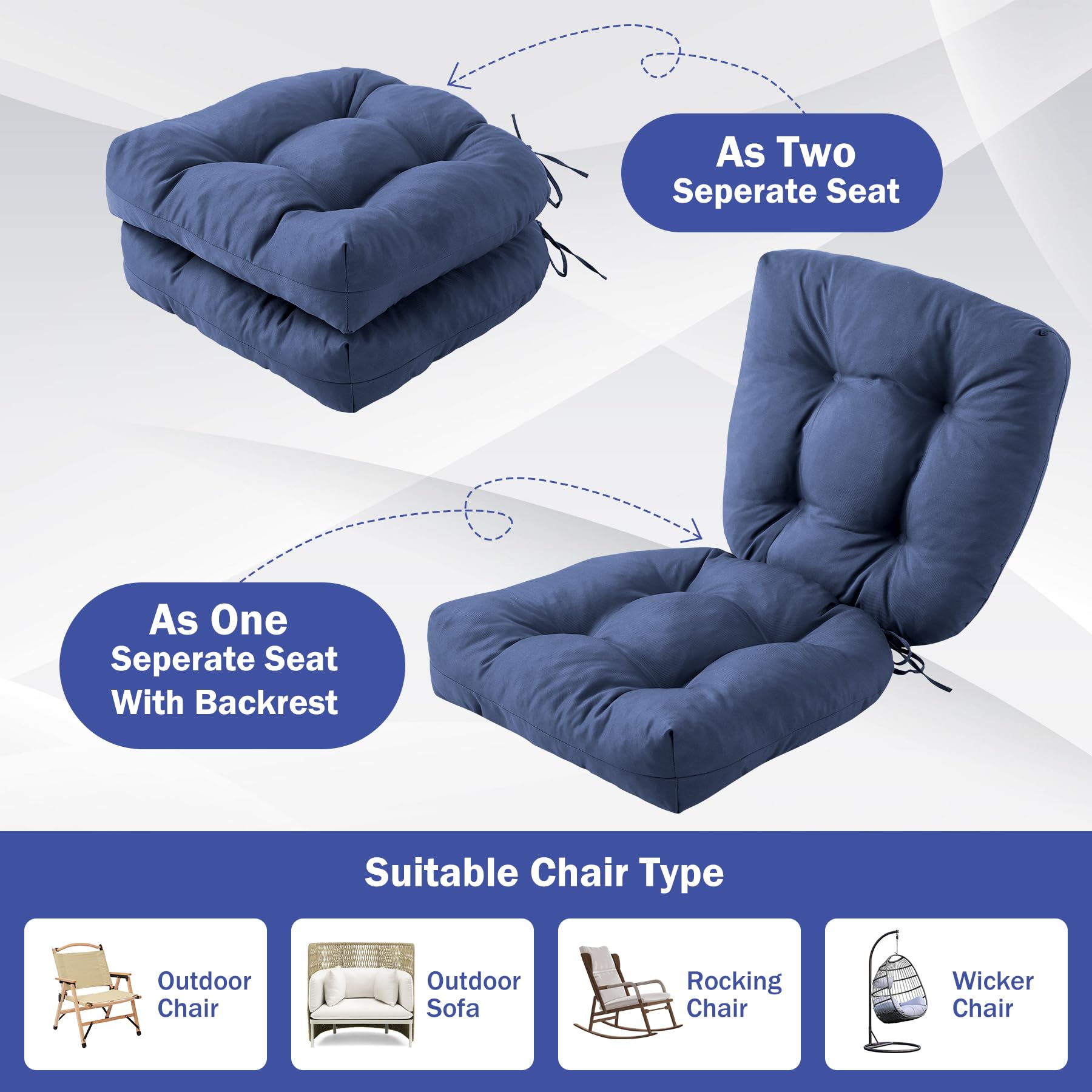 IPYNBAP outdoor chair cushions navy packaging
