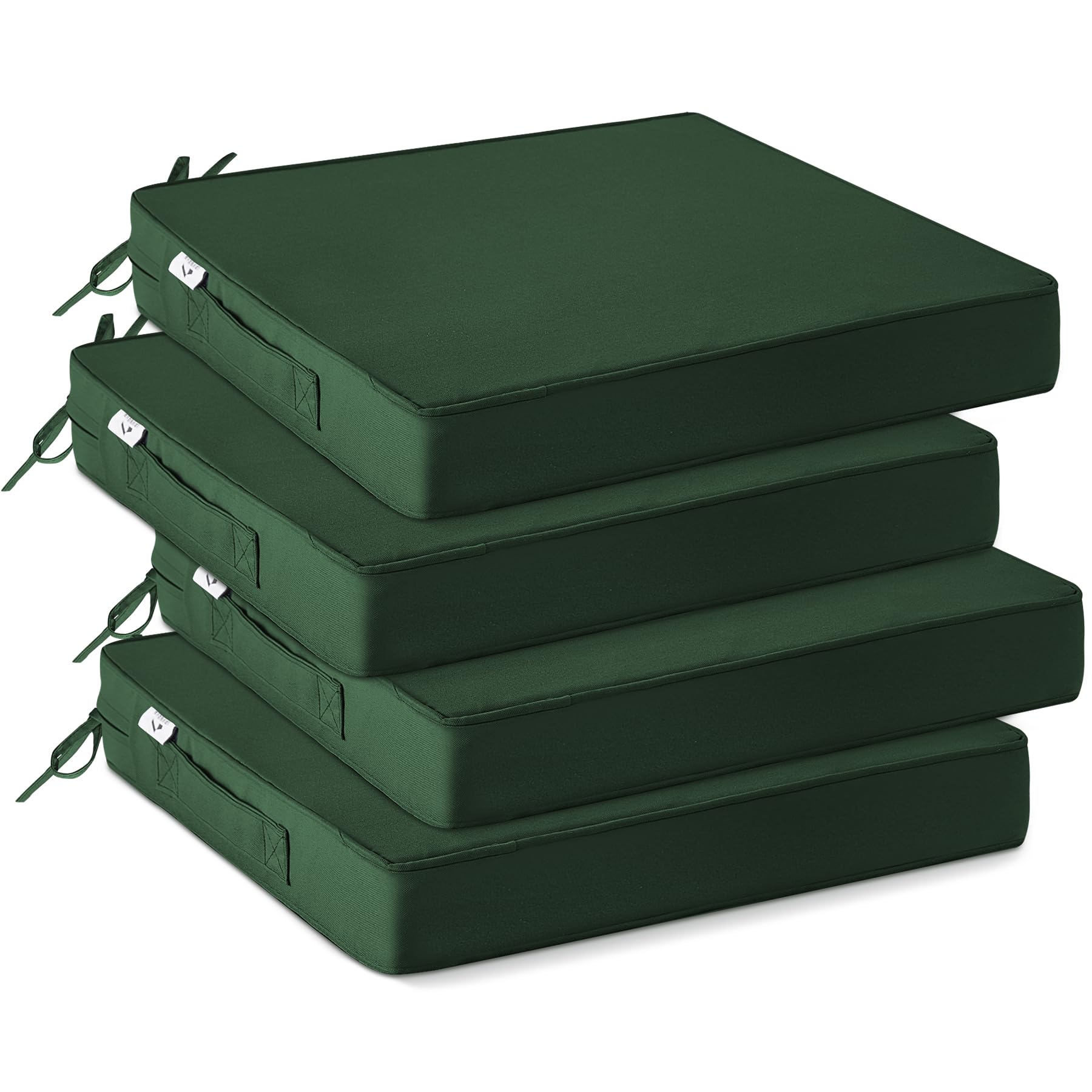 IPYNBAP Outdoor Chair Cushions Set of 4 in Forest Green