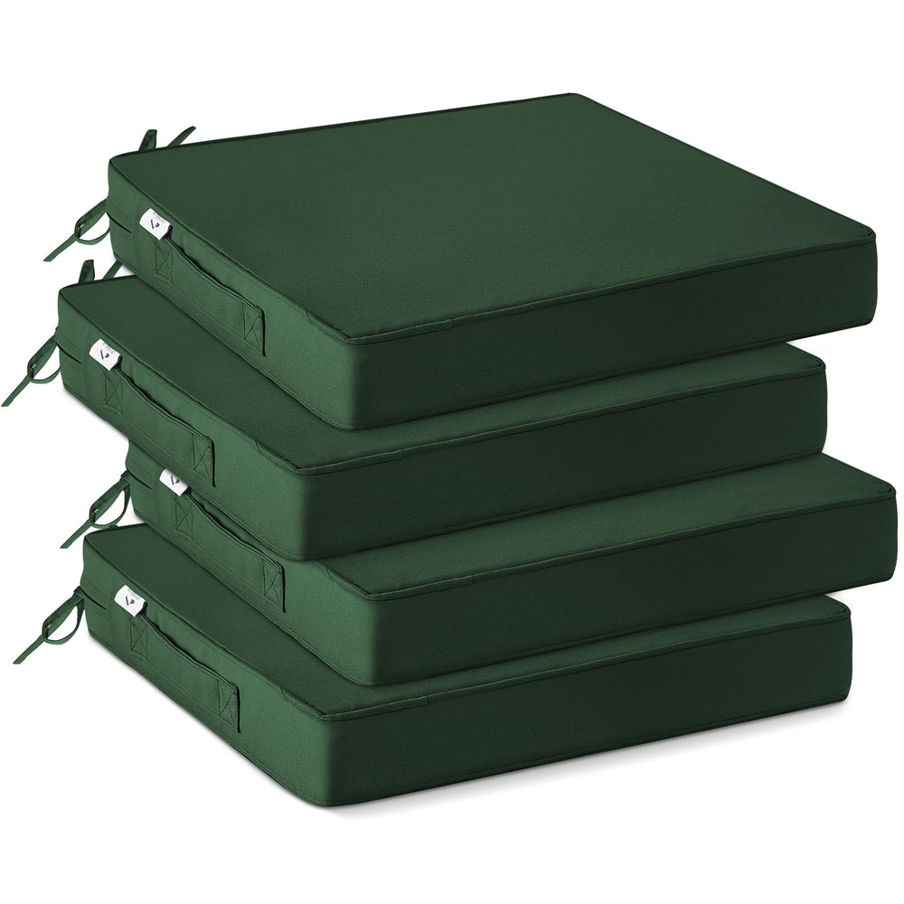 IPYNBAP Outdoor Chair Cushions Set of 4 in Forest Green