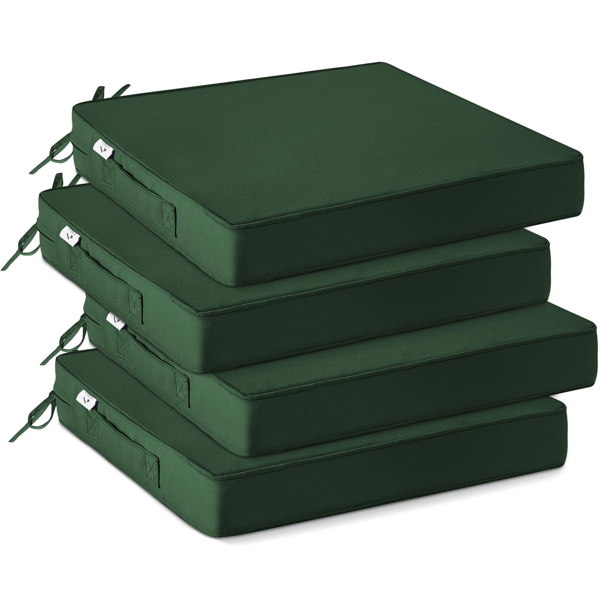 IPYNBAP Outdoor Chair Cushions Set of 4 in Forest Green