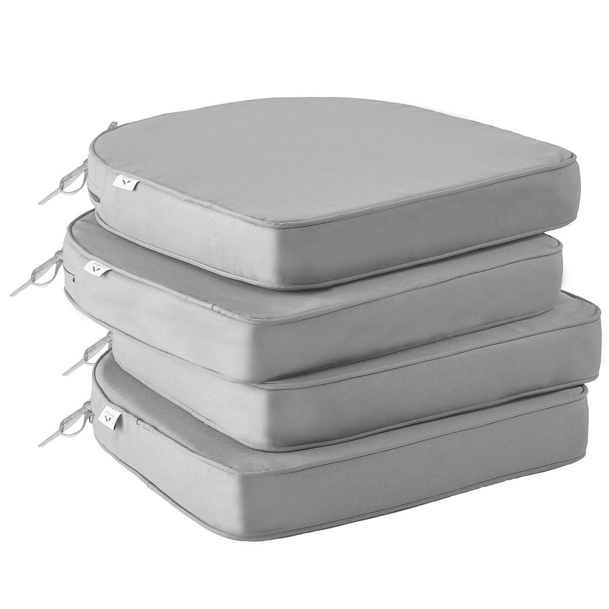 IPYNBAP Outdoor Chair Cushions Set of 4 in grey, front view