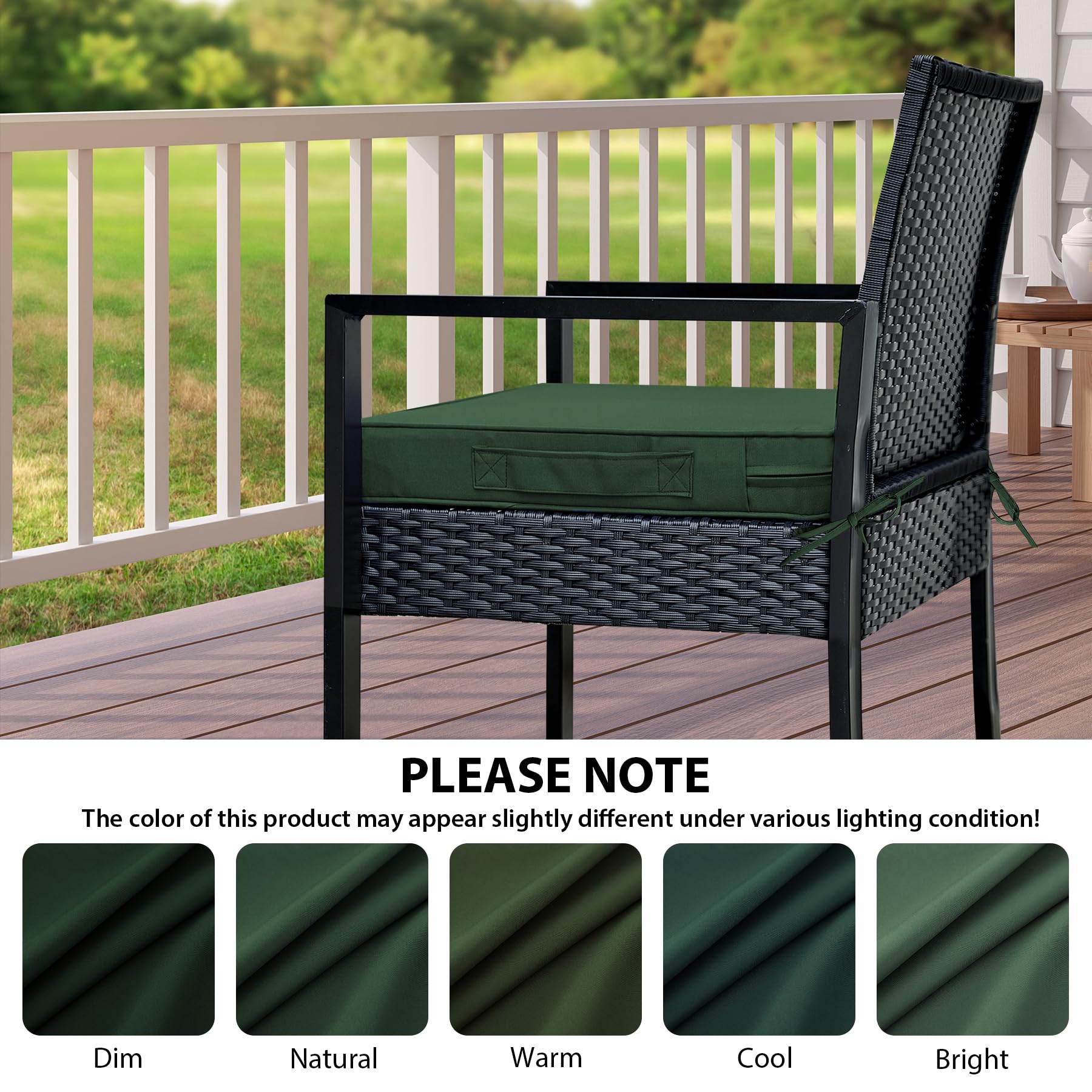 IPYNBAP Outdoor Chair Cushions showing piped edges
