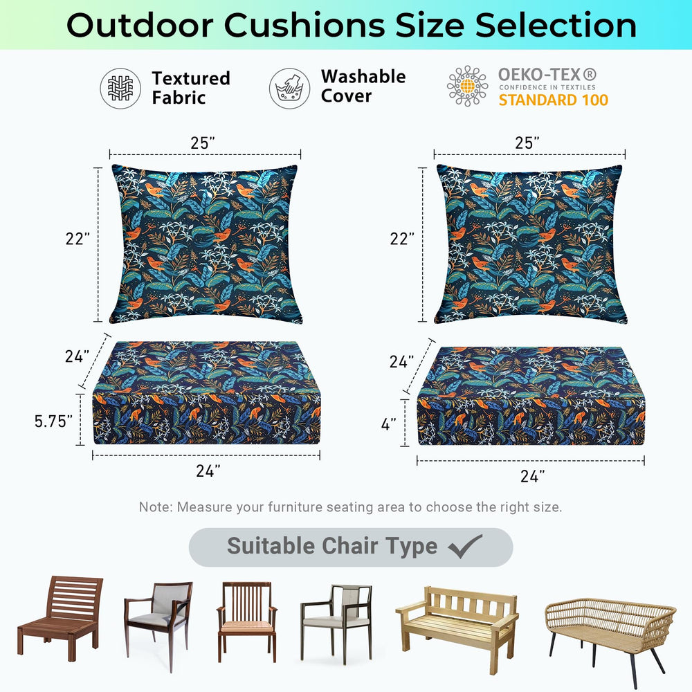 IPYNBAP Outdoor Cushion Set with removable cover