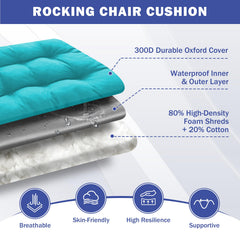 IPYNBAP Rocking Chair Back Cushion 21x17 inch in teal blue