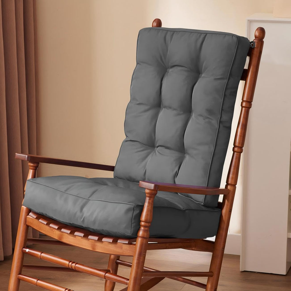 IPYNBAP Rocking Chair Cushion Set dark grey front view