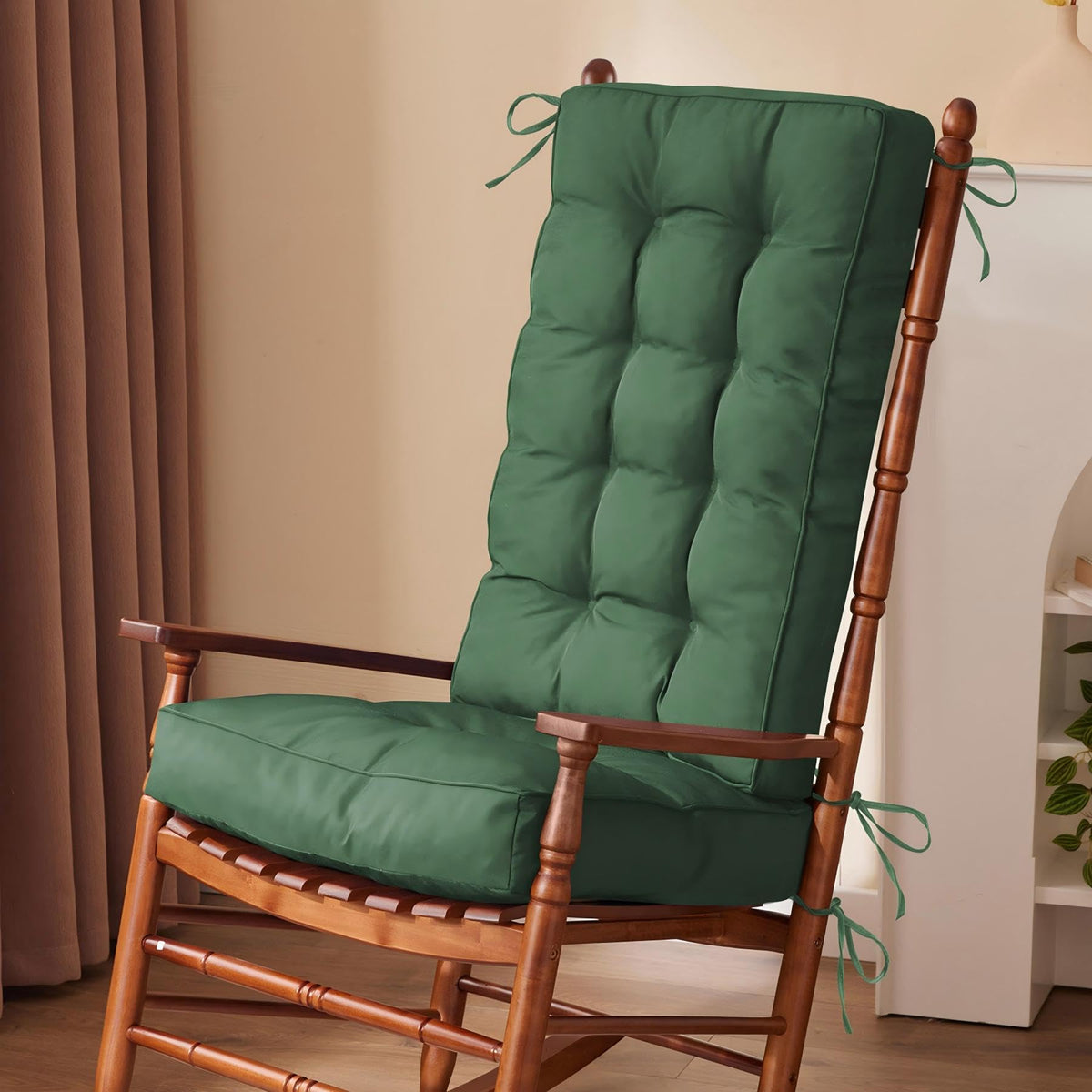 IPYNBAP rocking chair cushion set front view, dark green
